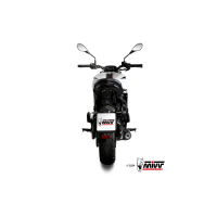 MIVV-SLIP-ON - OVAL - Edelstahl Schwarz mit Carbon Endkappe für MOTO MORINI - SEIEMMEZZO STR BJ. 2022 > 2024 - MM.002.LZC