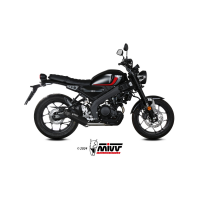 MIVV-Komplettanlage 1x1 - HR-1 - Edelstahl Schwarz mit Carbon Endkappe für YAMAHA - XSR 125 BJ. 2022 > 2024 - Y.075.LH1BG